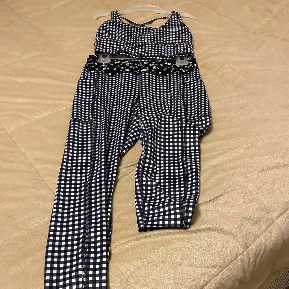 Checked Black & White Two Piece Athletic Works ActiveWear - Picture 9 of 15
